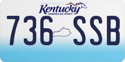 KY license plate 736SSB