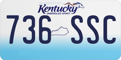 KY license plate 736SSC