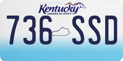 KY license plate 736SSD