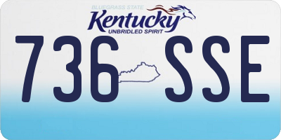 KY license plate 736SSE