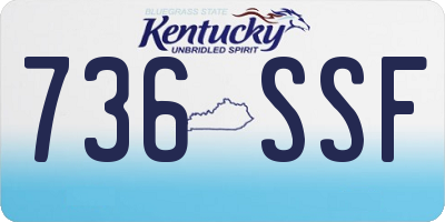 KY license plate 736SSF