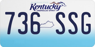 KY license plate 736SSG
