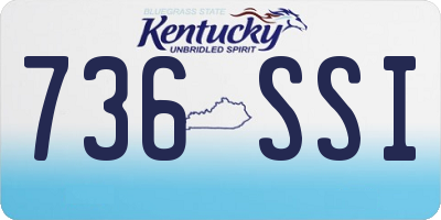 KY license plate 736SSI