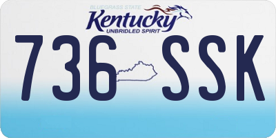 KY license plate 736SSK
