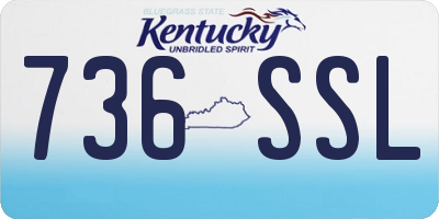 KY license plate 736SSL