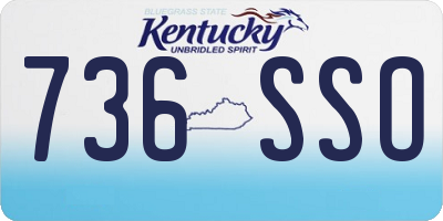 KY license plate 736SSO