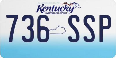 KY license plate 736SSP