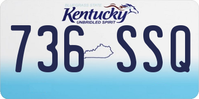 KY license plate 736SSQ