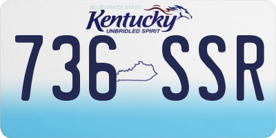 KY license plate 736SSR