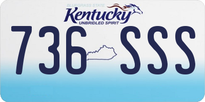 KY license plate 736SSS