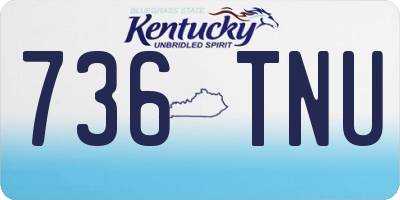 KY license plate 736TNU
