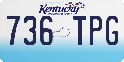KY license plate 736TPG