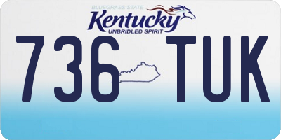 KY license plate 736TUK