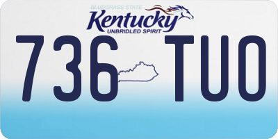 KY license plate 736TUO