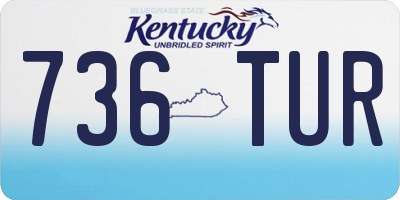 KY license plate 736TUR