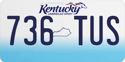 KY license plate 736TUS