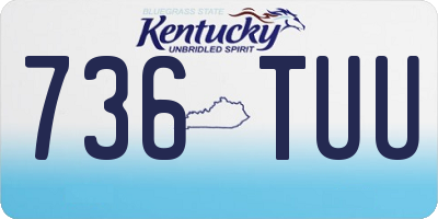 KY license plate 736TUU