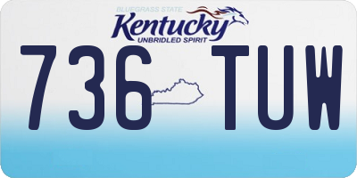 KY license plate 736TUW