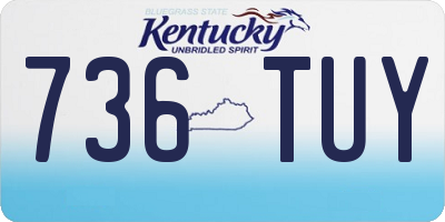 KY license plate 736TUY