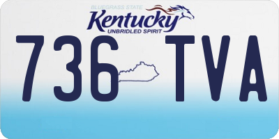 KY license plate 736TVA