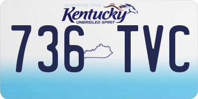 KY license plate 736TVC