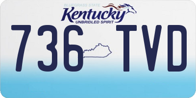 KY license plate 736TVD