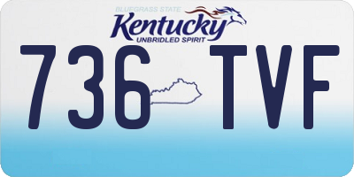 KY license plate 736TVF