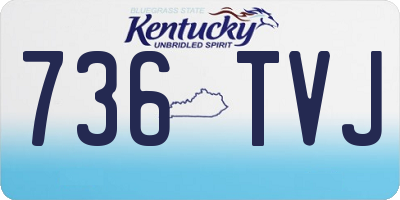 KY license plate 736TVJ