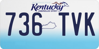 KY license plate 736TVK