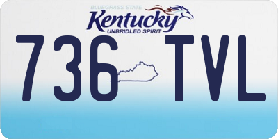 KY license plate 736TVL