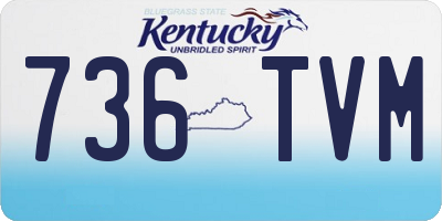 KY license plate 736TVM