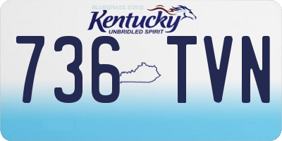 KY license plate 736TVN