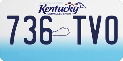 KY license plate 736TVO