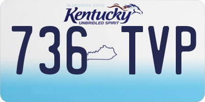 KY license plate 736TVP
