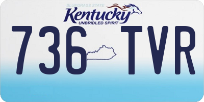 KY license plate 736TVR