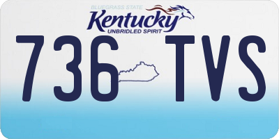 KY license plate 736TVS