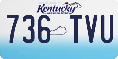 KY license plate 736TVU