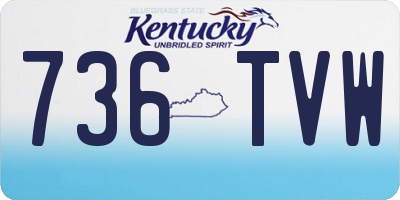 KY license plate 736TVW