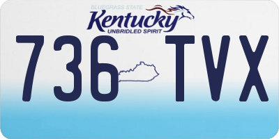 KY license plate 736TVX