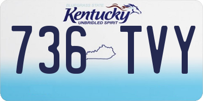 KY license plate 736TVY