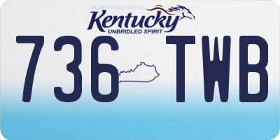 KY license plate 736TWB