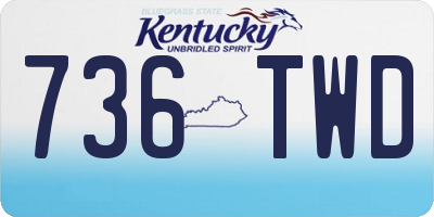KY license plate 736TWD