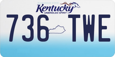 KY license plate 736TWE