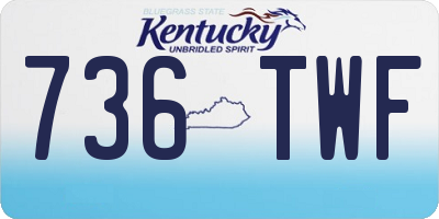KY license plate 736TWF