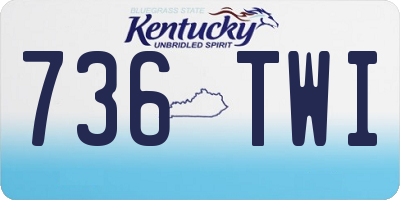 KY license plate 736TWI