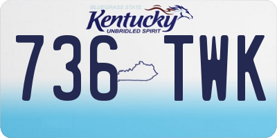 KY license plate 736TWK
