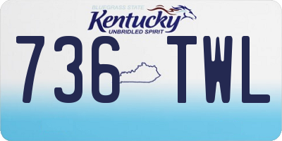 KY license plate 736TWL