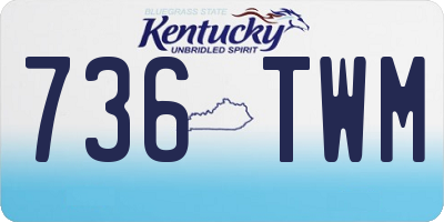 KY license plate 736TWM