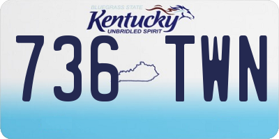 KY license plate 736TWN