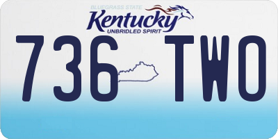 KY license plate 736TWO